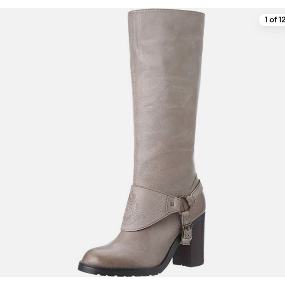 R.L.L. Ralph Lauren Delsa Burnished Leather Knee High Ridding Boots Size 9,